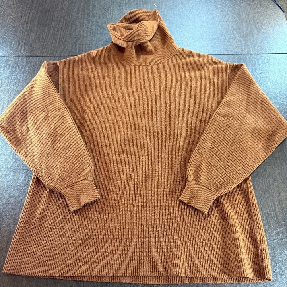 Free People Women’s Carmel Ribbed Turtleneck Sweater Sz S